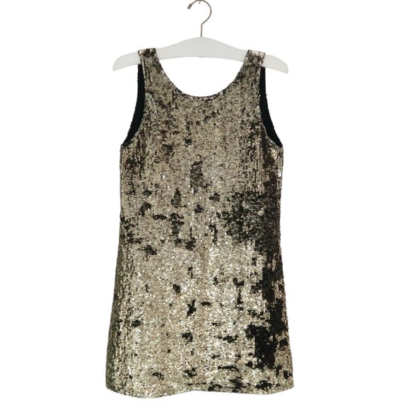 Faith Connexion Dresses & Skirts - FAITH CONNEXION gold sequin shift dress sz S